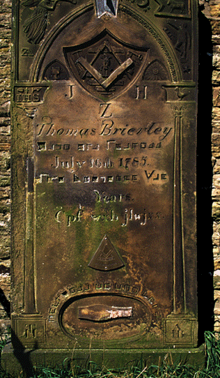 Masonic Cipher inscribed on an 18th century gravestone 