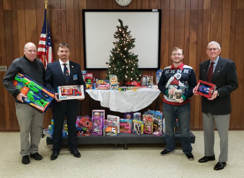 Ohio Masons of J.B. Covert Lodge at their annual toy drive fundraiser