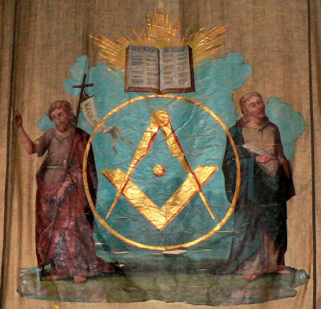 The Holy Saints’ John are shown as the patron Saints of Freemasonry