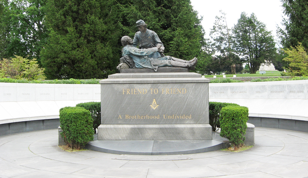 A picture of the Friend to Friend Masonic Memorial in Gettysburg, PA