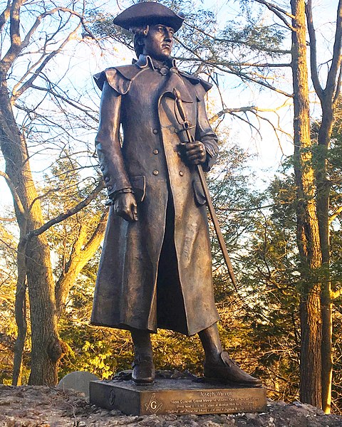 Bronze sculpture Dr. Joseph Warren, Forest Hills Cemetery, Boston, MA