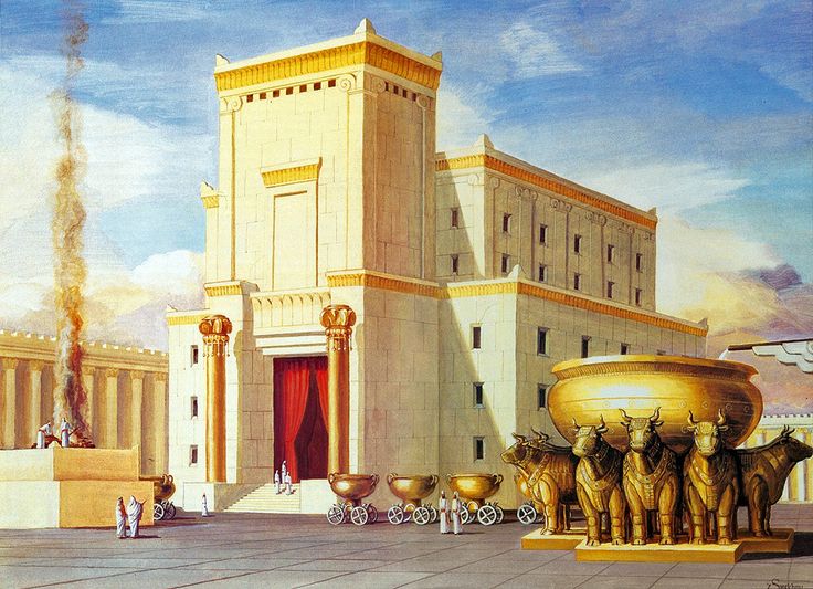 A detailed illustration of King Solomon’s Temple