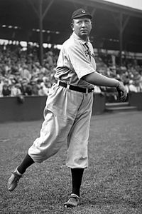 Professional Baseball Pitcher, Cy Young, Pitching for the Cleveland Naps in 1911