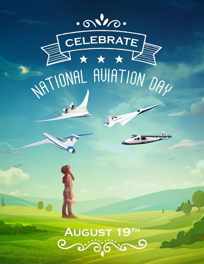 A NASA poster promoting National Aviation Day