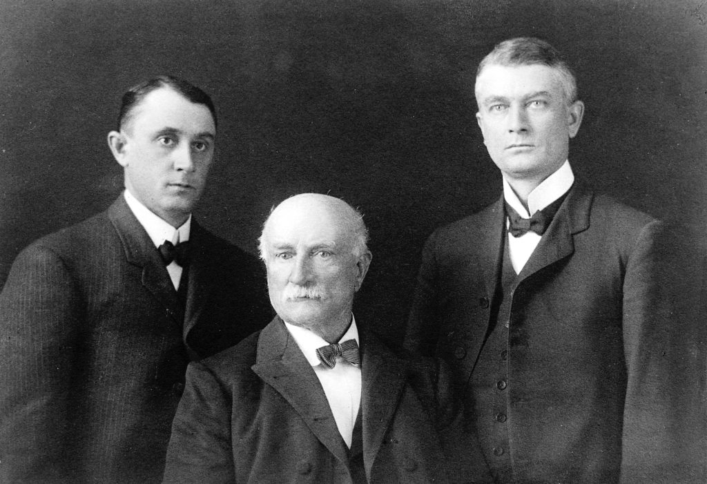 Black and white portrait of the Mayo family