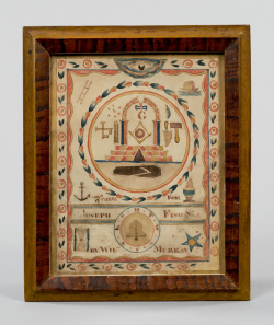 Picture of the Watercolor Mark Degree Record made for Joseph Fish.