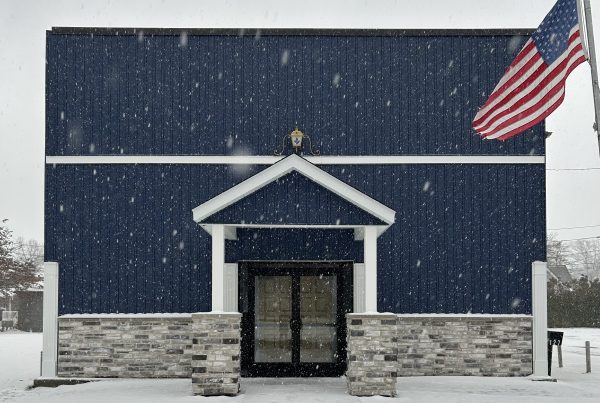 Renovated exterior of Masonic Lodge Westshore No. 804.