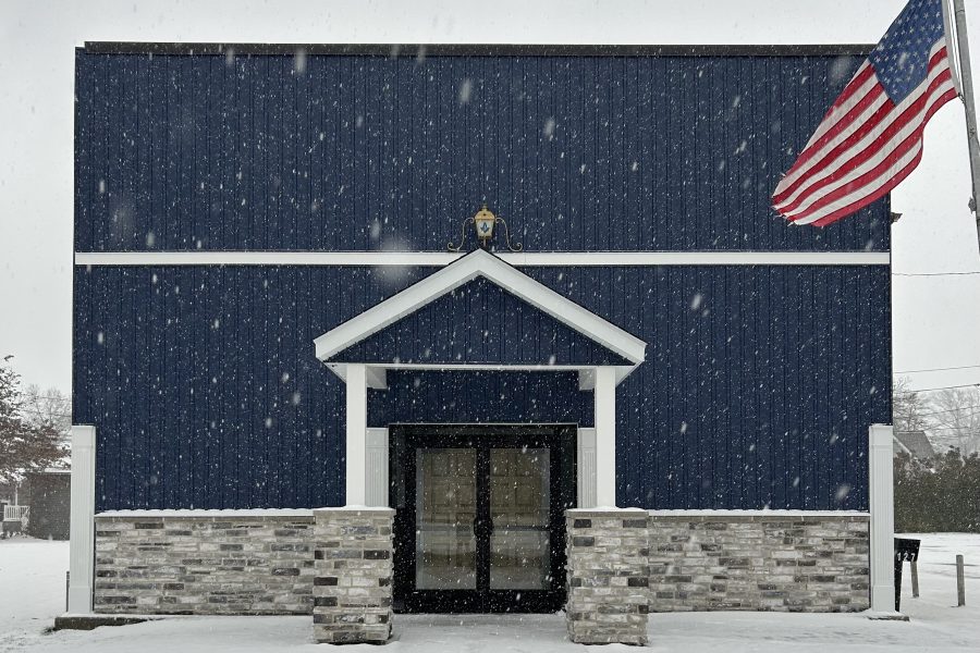 Renovated exterior of Masonic Lodge Westshore No. 804.